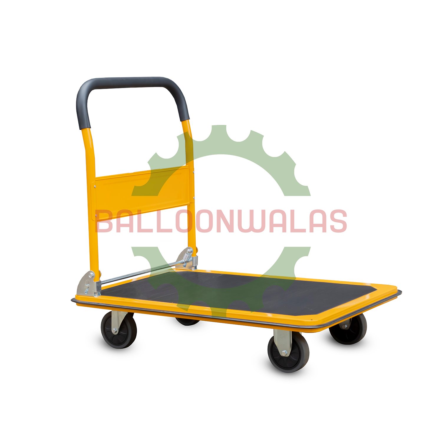 4 Wheel MS Cargo Platform Trolley – 250 Kg Capacity, Heavy-Duty Mild-Steel Hand Truck for Industrial & Commercial Use
