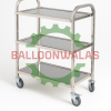 Stainless Steel 3 Tier Kitchen Trolley and Serving Trolley (M)