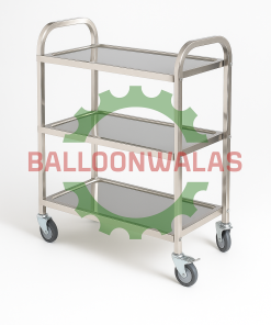 Stainless Steel 3 Tier Kitchen Trolley and Serving Trolley (M)
