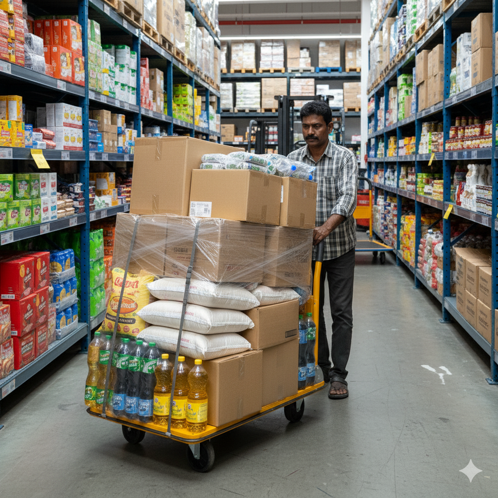 4 Wheel MS Cargo Platform Trolley 250 kg