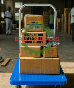 4 Wheel Plastic Platform Trolley 300 kg – Blue