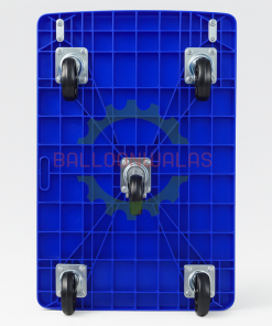 5 Wheel Plastic Platform Trolley – 500 Kg Capacity (Blue)