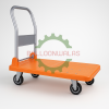 5 Wheel Plastic Platform Trolley – 500 Kg Capacity (Orange)