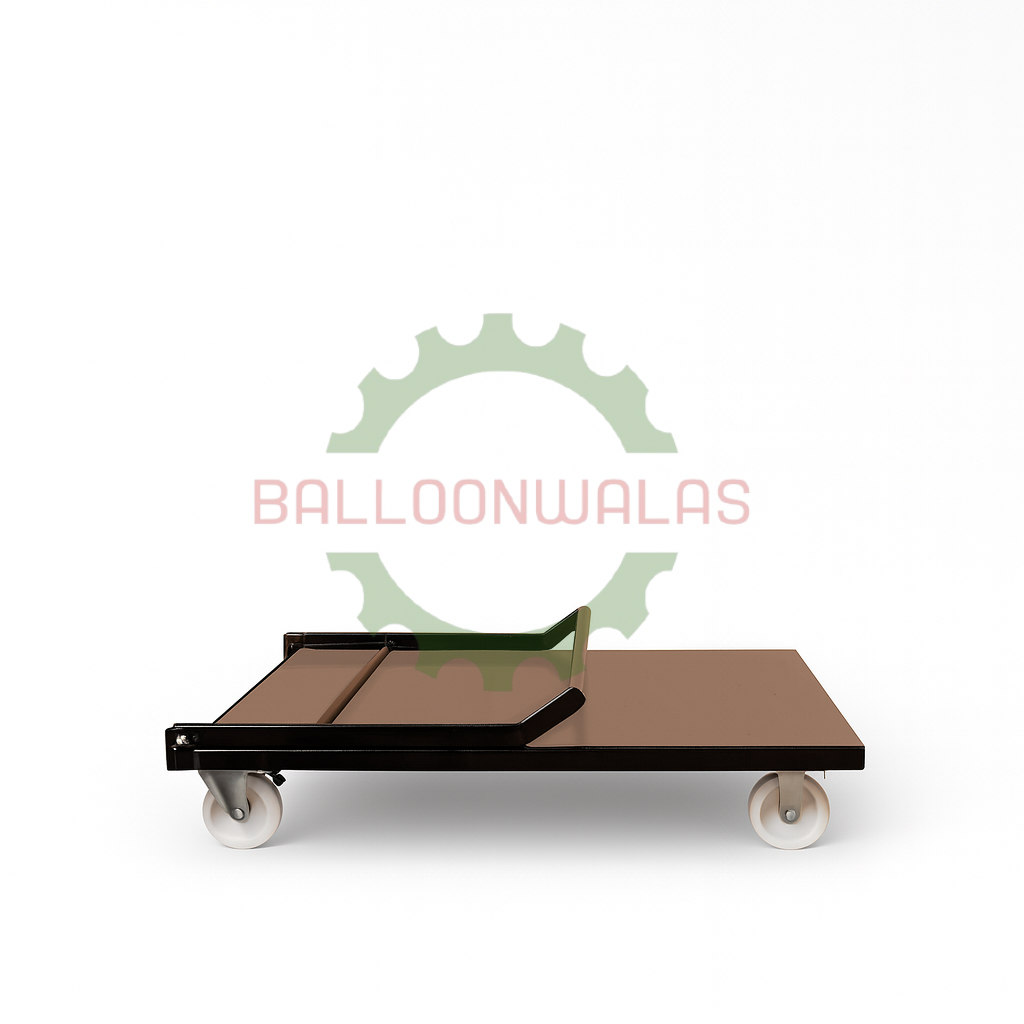 Heavy Duty Platform Trolley 4 Wheel with Foldable Handle and 600kg Capacity