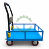 Balloonwalas Enclosed Rail Platform Trolley – 300 Kg Capacity, 4-Wheel Steel Base with Foldable Handle