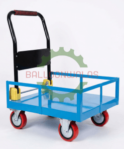 Balloonwalas™ Enclosed Rail Platform Trolley (300kg) Steel Industrial Cart