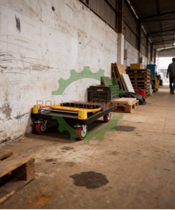 Balloonwalas Heavy-Duty Platform Trolley – 500 Kg Capacity, Foldable Handle, 4-Wheel Industrial Hand Truck