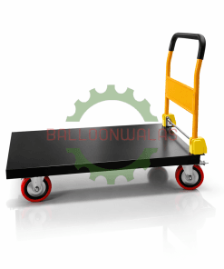 Balloonwalas Heavy-Duty Platform Trolley – 500 Kg Capacity, Foldable Handle, 4-Wheel Industrial Hand Truck