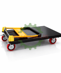 Balloonwalas Heavy-Duty Platform Trolley – 500 Kg Capacity, Foldable Handle, 4-Wheel Industrial Hand Truck