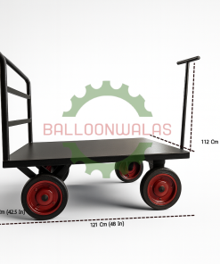 Heavy-Duty Square Platform Trolley – 4 Wheel Steering Type