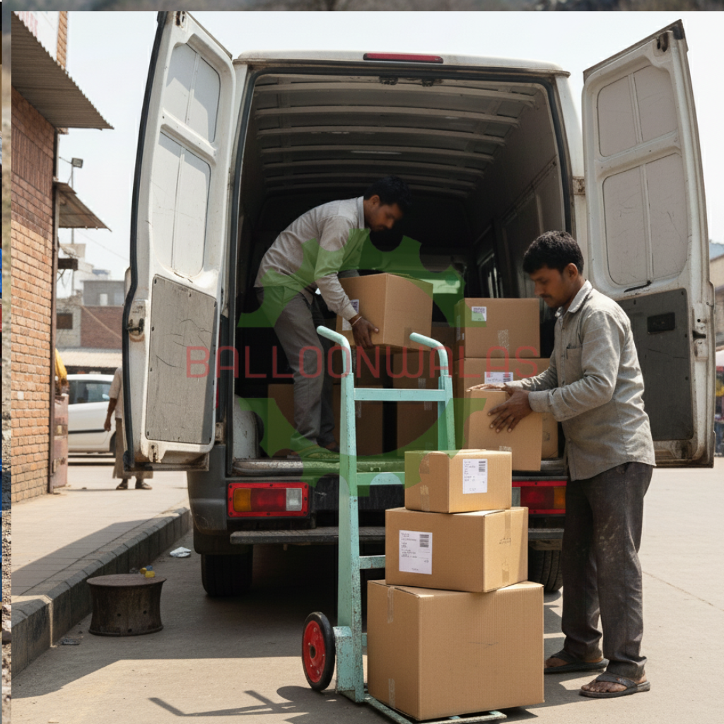 Balloonwalas Heavy-Duty 2-Wheel Hand Truck – 300 Kg Capacity Industrial Goods Cart