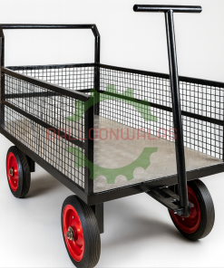 1000 Kg Heavy-Duty Mesh Wagon Trolley with Open Front & Dual Handles – 48″ × 30″