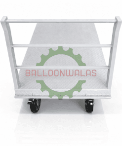 Balloonwalas™ 1500 kg Heavy-Duty Commercial Platform Trolley (6 ft × 4 ft) with 12″ × 2″ Lockable Heavy-Duty Wheels