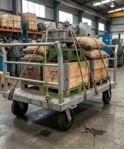 Balloonwalas™ 1500 kg Heavy-Duty Commercial Platform Trolley (6 ft × 4 ft) with 12″ × 2″ Lockable Heavy-Duty Wheels