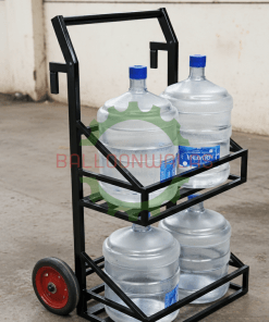Heavy-Duty 4-Bottle Water Delivery Trolley