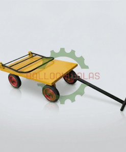Balloonwalas™ Heavy-Duty Industrial Platform Trolley with Steering Handle & Smart Foldable Rear Handle – 4 Wheel Flatbed Cart